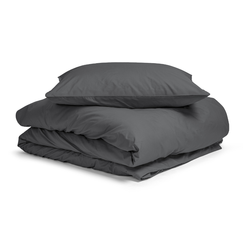 Dekbed Discounter Dekbedovertrek Percale Katoen Uni - Antraciet
