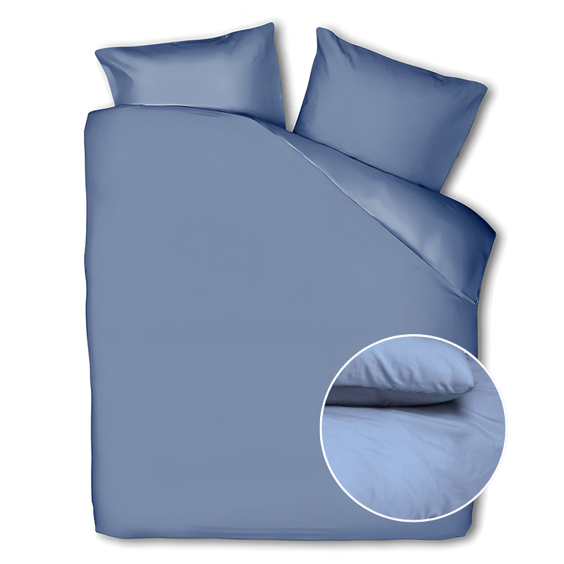 Dekbed Discounter Dekbedovertrek Percale Katoen Uni - Blauw
