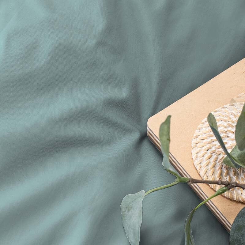 Dekbed Discounter Dekbedovertrek Percale-Katoen - Uni - Groen/Grijs