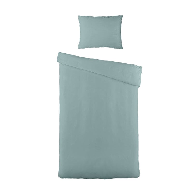 Dekbed Discounter Dekbedovertrek Percale-Katoen - Uni - Groen/Grijs