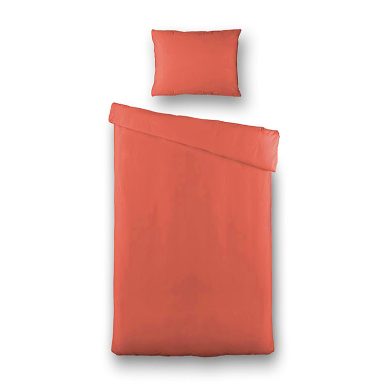 Dekbed Discounter Dekbedovertrek Percale-Katoen - Uni - Koraal