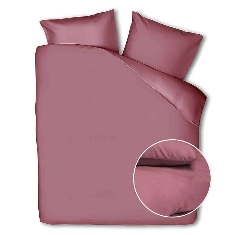 Dekbed Discounter Dekbedovertrek Percale Katoen Uni - Oud Roze