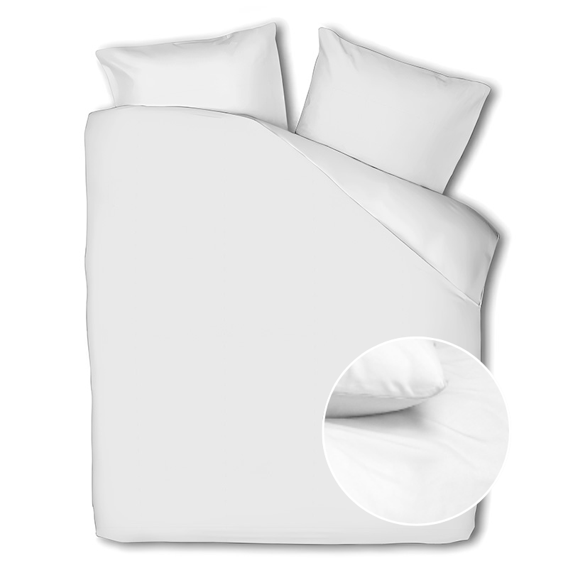 Dekbed Discounter Dekbedovertrek Percale Katoen Uni - Wit