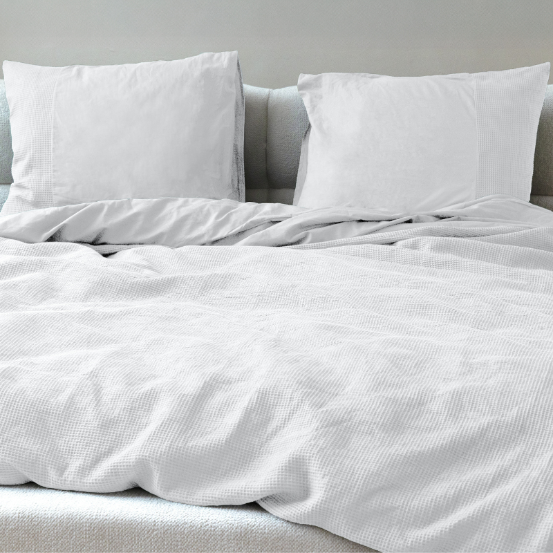 Dekbed Discounter Dekbedovertrek Percale-Katoen - Waffle - Grijs