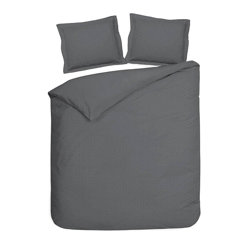 dekbed discounter Dekbedovertrek Punto Katoen-Satijn - Antraciet