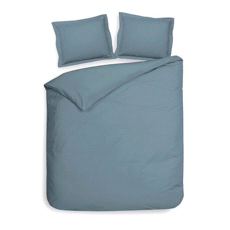 dekbed discounter Dekbedovertrek Punto Katoen-Satijn - Blauw