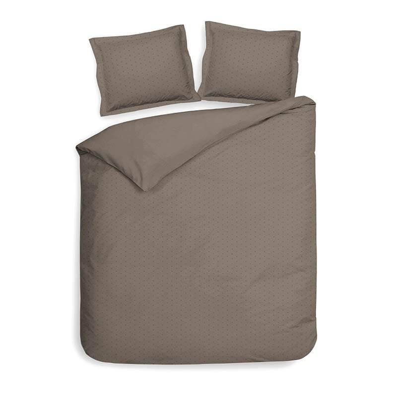dekbed discounter Dekbedovertrek Punto Katoen-Satijn - Taupe