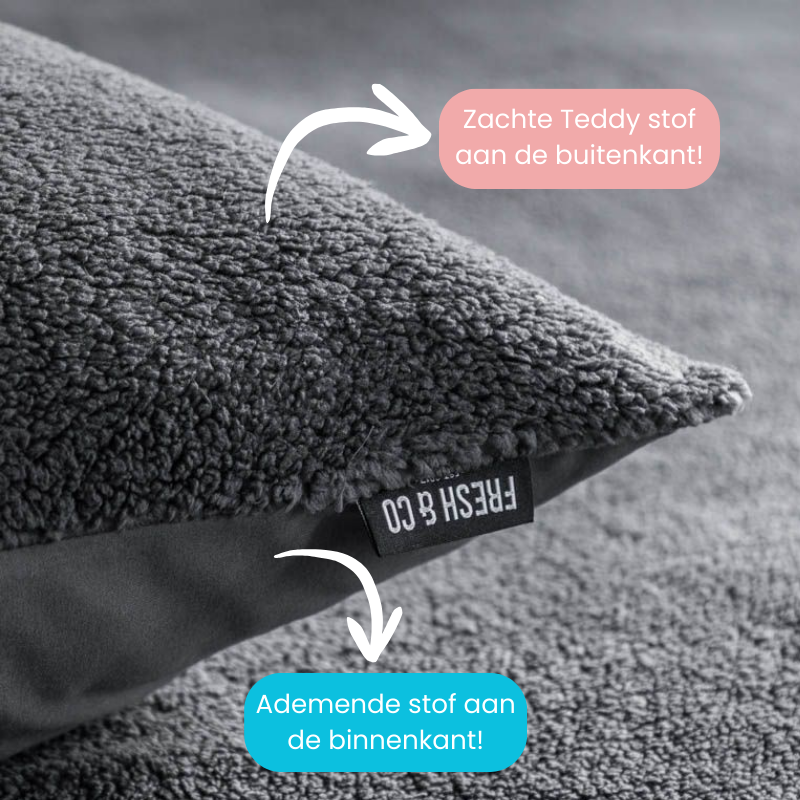 Dekbed Discounter Dekbedovertrek Summer Teddy - Antraciet