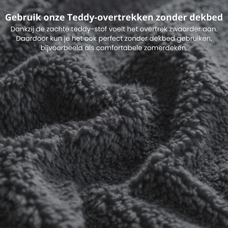 Dekbed Discounter Dekbedovertrek Summer Teddy - Antraciet
