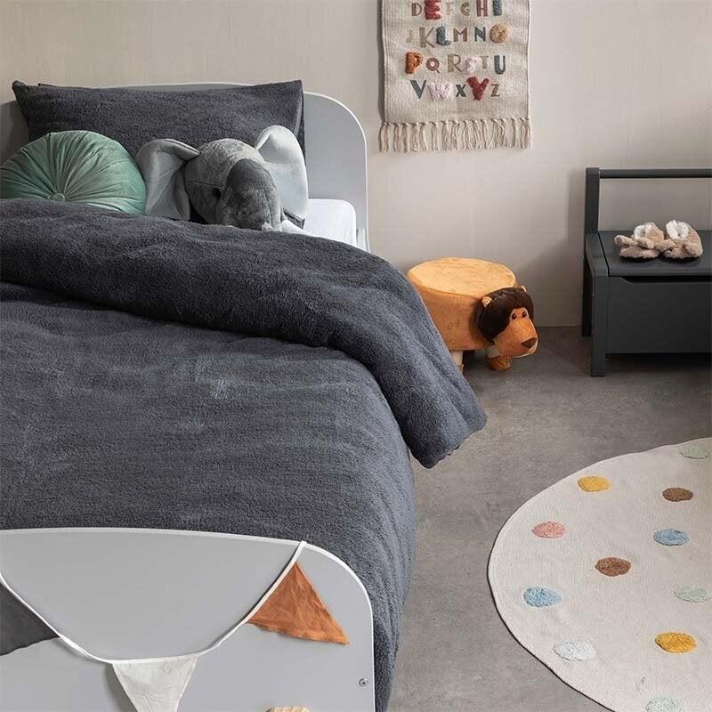 dekbed discounter Dekbedovertrek Teddy Kids - Antraciet