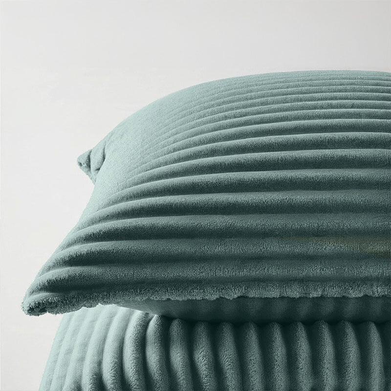 Dekbed Discounter Dekbedovertrek Teddy Rib - Zacht Groen