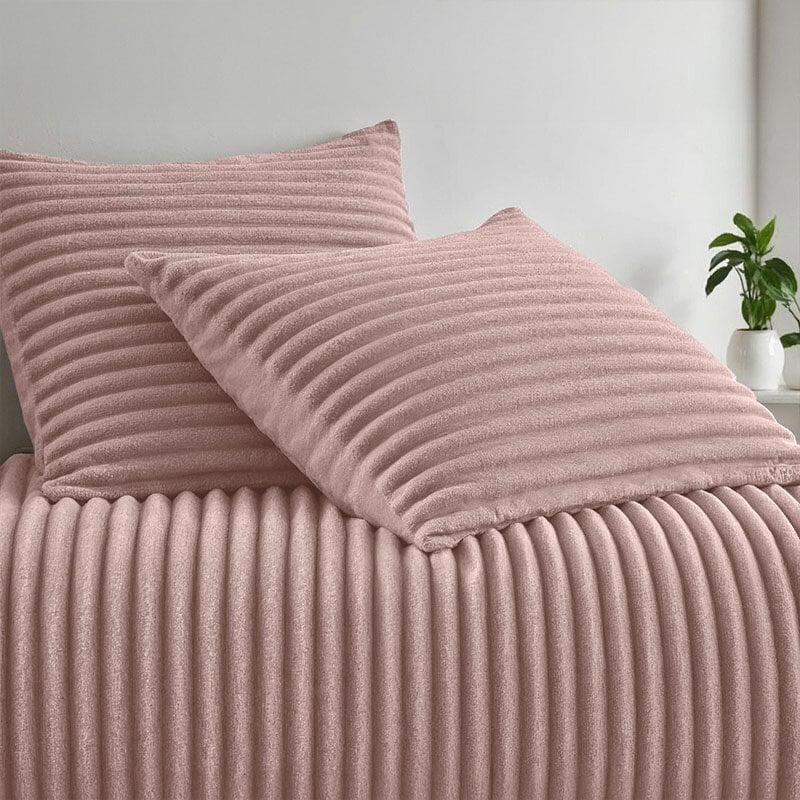 Dekbed Discounter Dekbedovertrek Teddy Rib - Zacht Roze