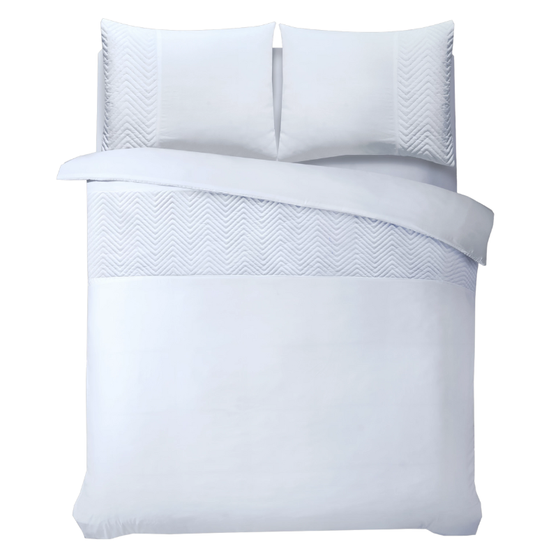 dekbed discounter Dekbedovertrek Velvet Crossline - Wit