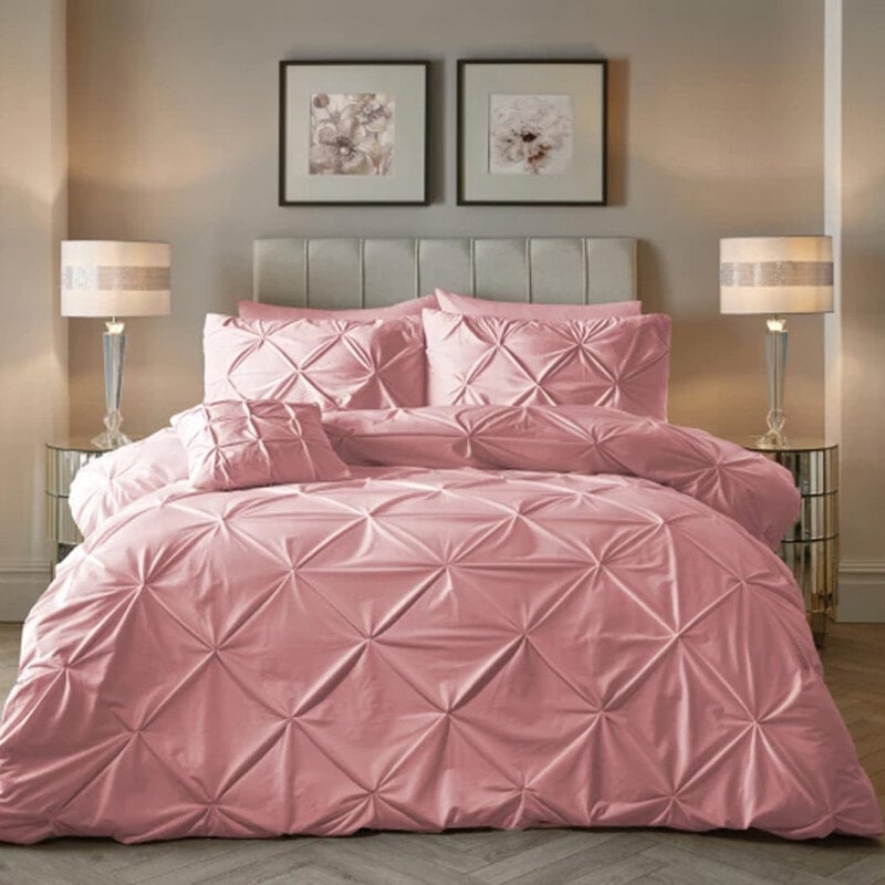 Dekbed Discounter Dekbedovertrek Velvet Pintuck - Roze