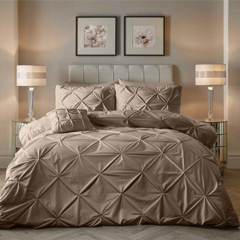 Dekbed Discounter Dekbedovertrek Velvet Pintuck - Taupe