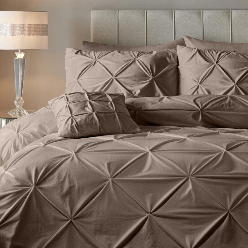 Dekbed Discounter Dekbedovertrek Velvet Pintuck - Taupe