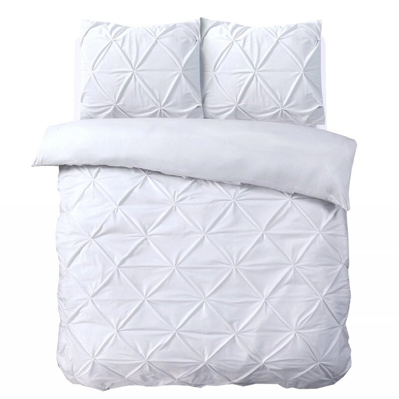 dekbed discounter Dekbedovertrek Velvet Pintuck - Wit