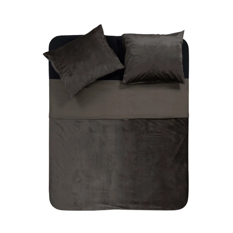 Dekbed Discounter Dekbedovertrek Velvet Piping - Taupe