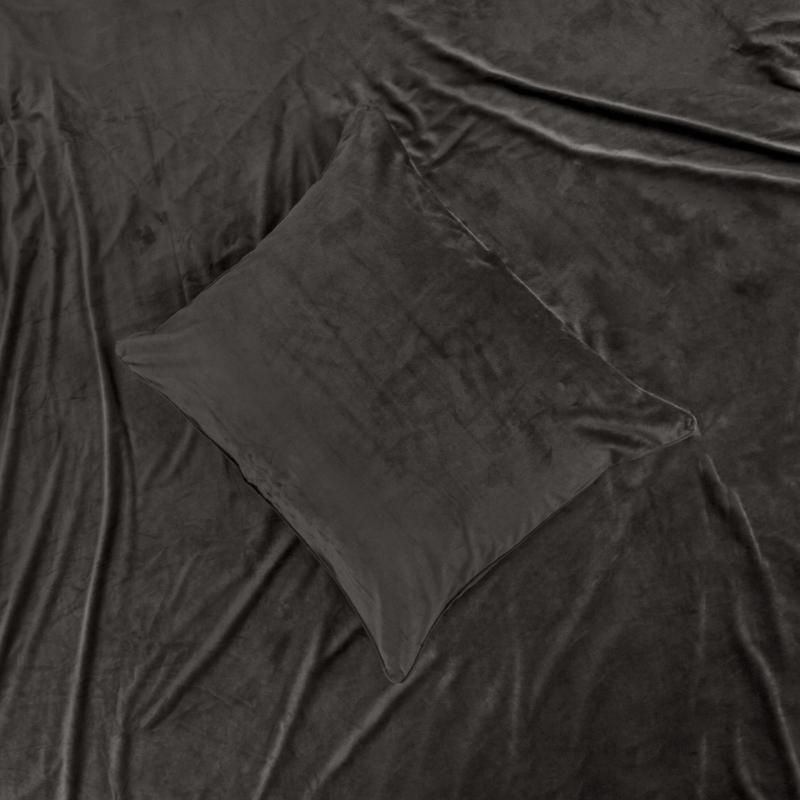 Dekbed Discounter Dekbedovertrek Velvet Piping - Taupe