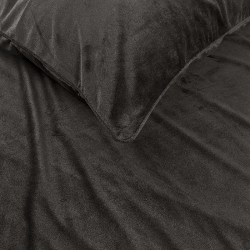 Dekbed Discounter Dekbedovertrek Velvet Piping - Taupe