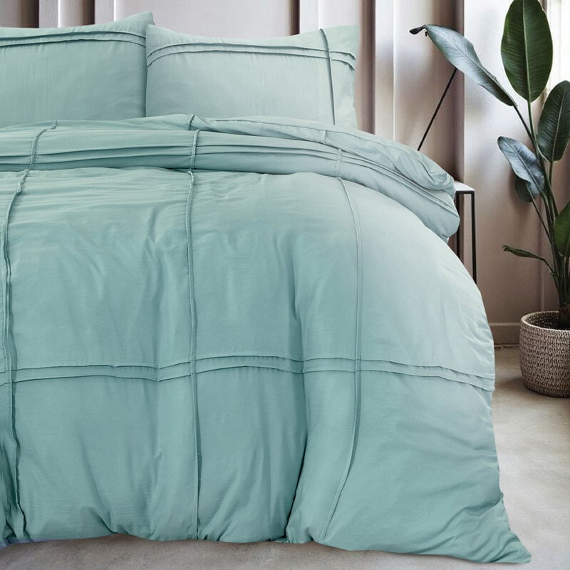Dekbed Discounter Dekbedovertrek Washed Tufted - Groen