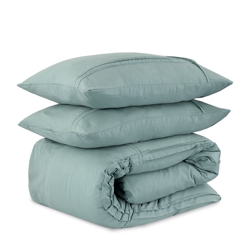 Dekbed Discounter Dekbedovertrek Washed Tufted - Groen