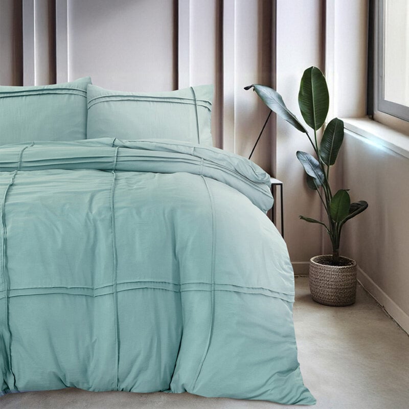 dekbed discounter Dekbedovertrek Washed Tufted - Groen