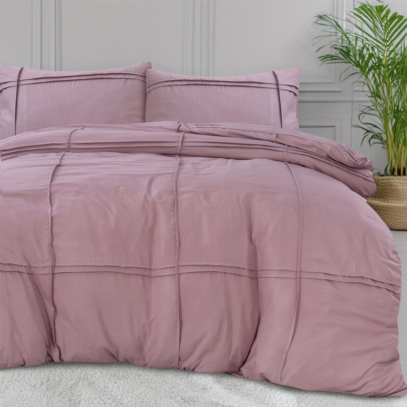 Dekbed Discounter Dekbedovertrek Washed Tufted - Oud Roze