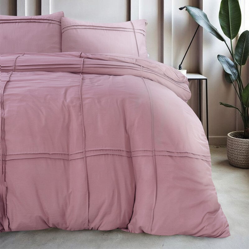 Dekbed Discounter Dekbedovertrek Washed Tufted - Oud Roze