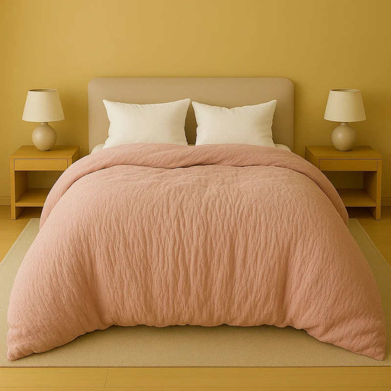 Dekbed Discounter Easy Dekbed & Dekbedovertrek In 1 - Mousseline - Roze