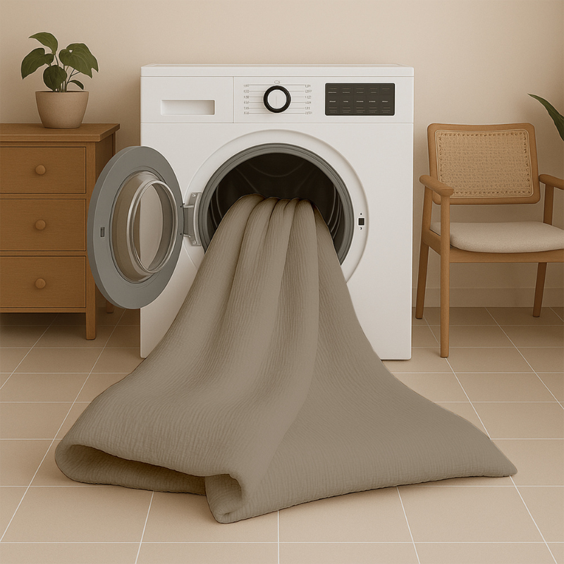 Dekbed Discounter Easy Dekbed & Dekbedovertrek In 1 - Mousseline - Taupe