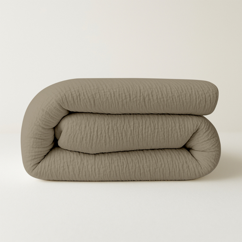 dekbed discounter Easy Dekbed & Dekbedovertrek in 1 - Mousseline - Taupe