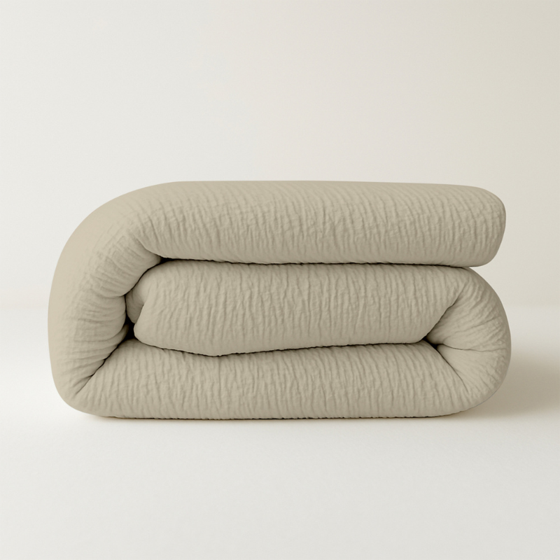 dekbed discounter Easy Dekbed & Dekbedovertrek in 1 - Mousseline - Zand