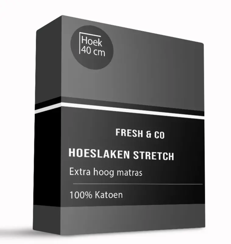 dekbed discounter Hoeslaken - Jersey - Luxe Boxspring - Donker grijs