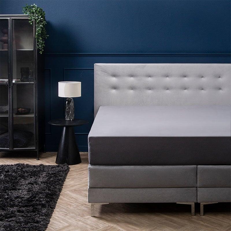 Dekbed Discounter Hoeslaken -Jersey - Luxe Boxspring - Zilver Grijs