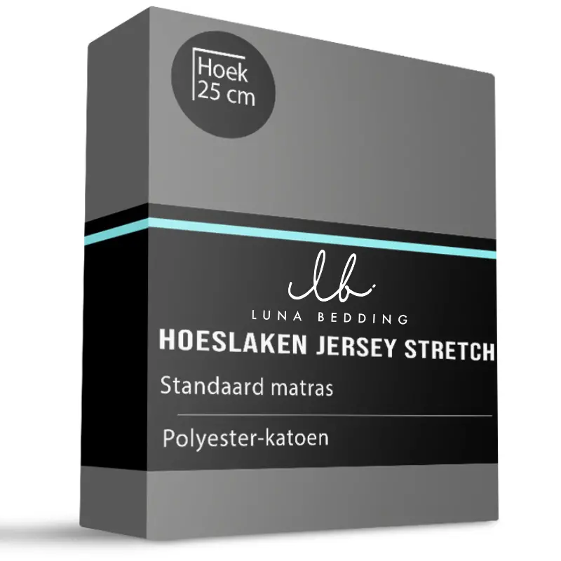 dekbed discounter Hoeslaken - Jersey Stretch - Antraciet