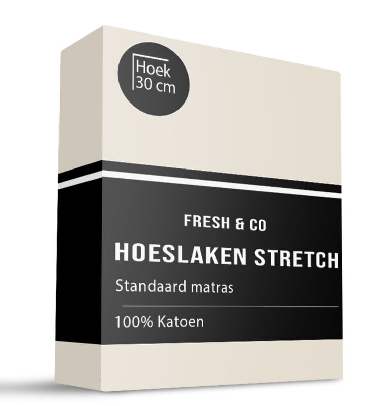 dekbed discounter Hoeslaken - Katoen Jersey Stretch - Creme