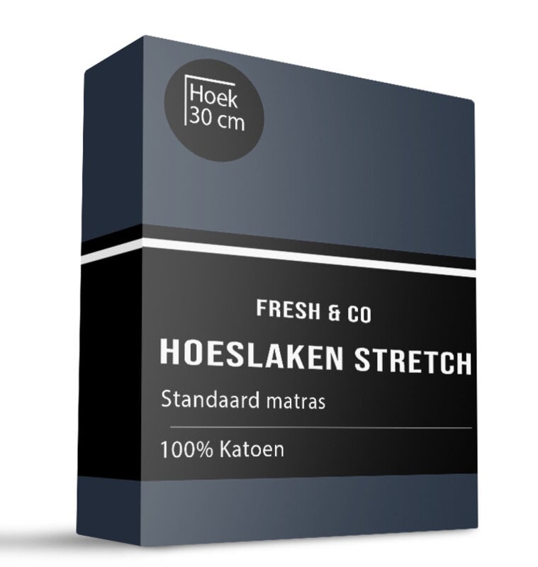 dekbed discounter Hoeslaken - Katoen Jersey Stretch - Navy