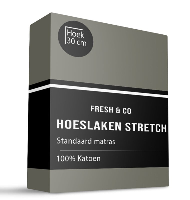 dekbed discounter Hoeslaken - Katoen Jersey Stretch - Truffel