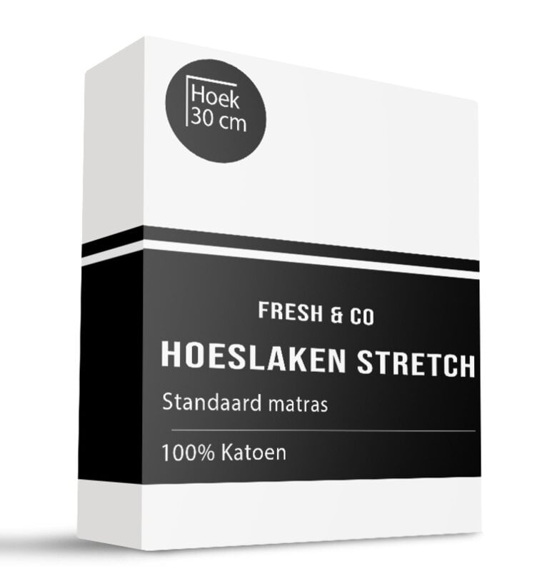 dekbed discounter Hoeslaken - Katoen Jersey Stretch - Wit