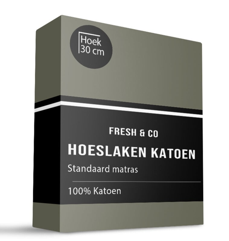 dekbed discounter Hoeslaken - Katoen - Truffel - Verkoelend