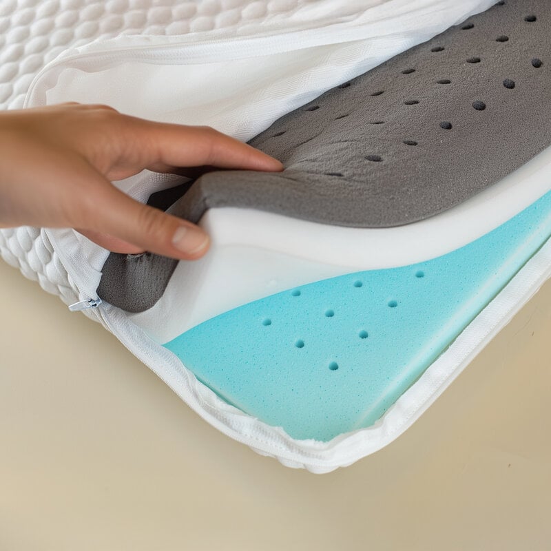 Dekbed Discounter Hoofdkussen 3-laags Memory Foam - Verkoelend