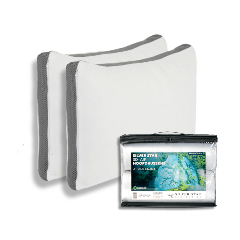 dekbed discounter Hoofdkussen 3D Air verkoelend - Set van 2