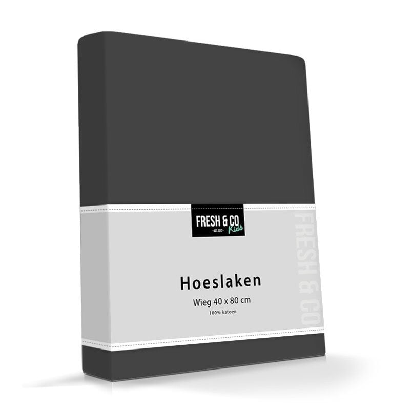 dekbed discounter Kinder hoeslaken - stretch - Antraciet