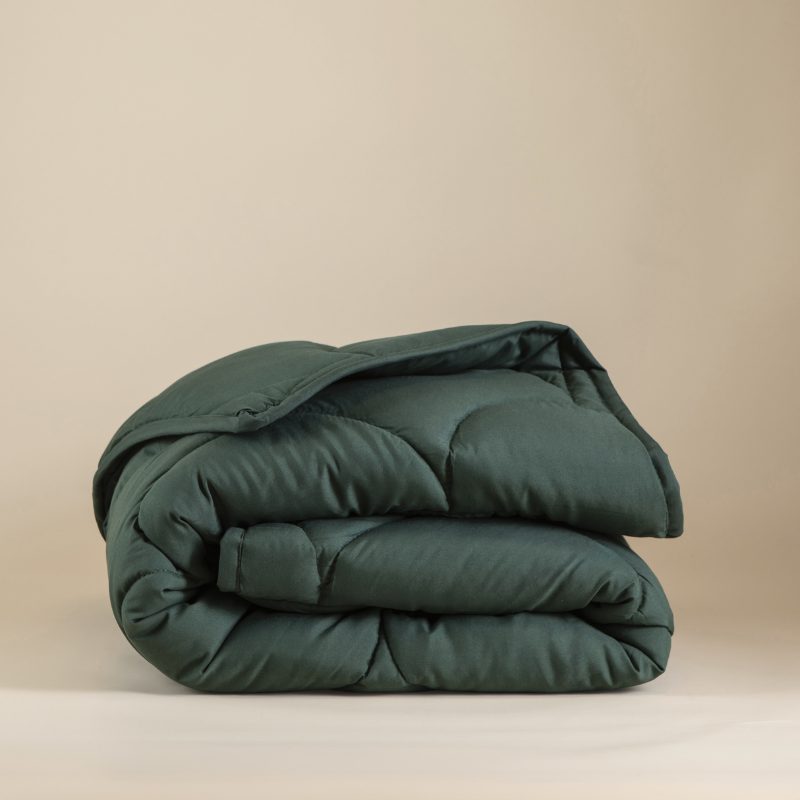 dekbed discounter Lazy Dekbed & Dekbedovertrek in 1 - Uni - Donkergroen