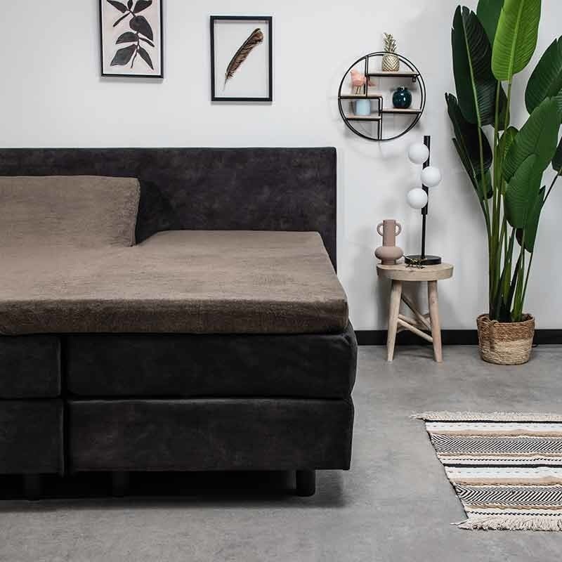 Dekbed Discounter Splittopper Hoeslaken - Badstof - Taupe