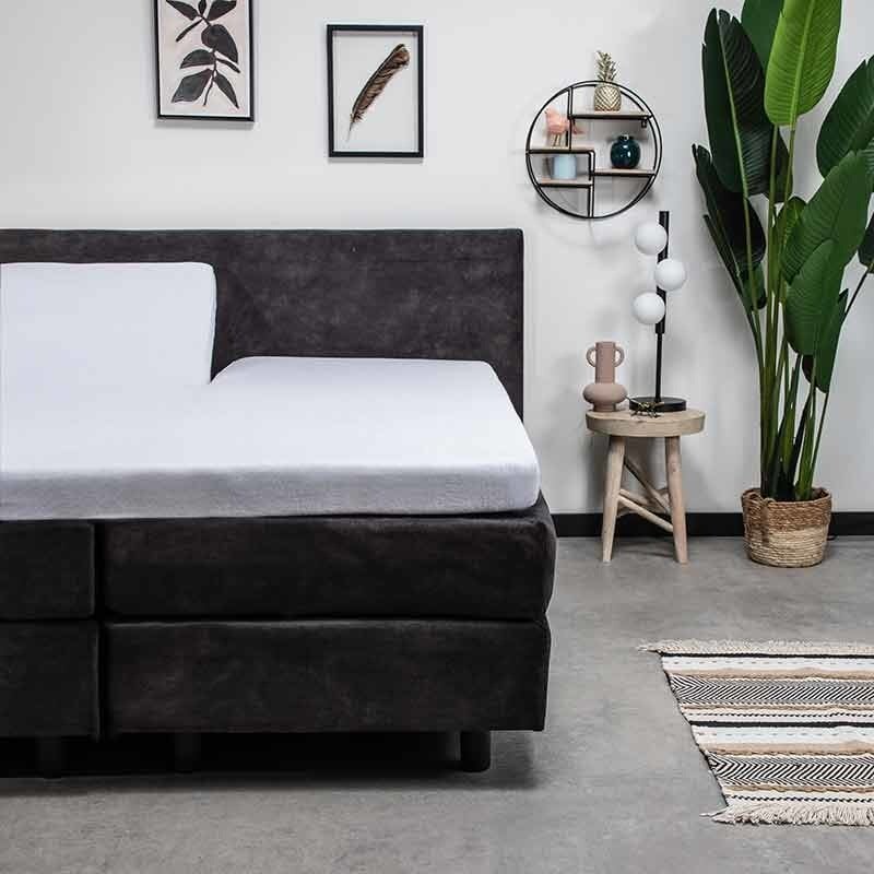 Dekbed Discounter Splittopper Hoeslaken - Badstof - Wit