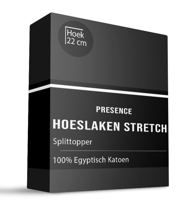 dekbed discounter Splittopper Hoeslaken - Egyptisch Katoen Stretch - Antraciet