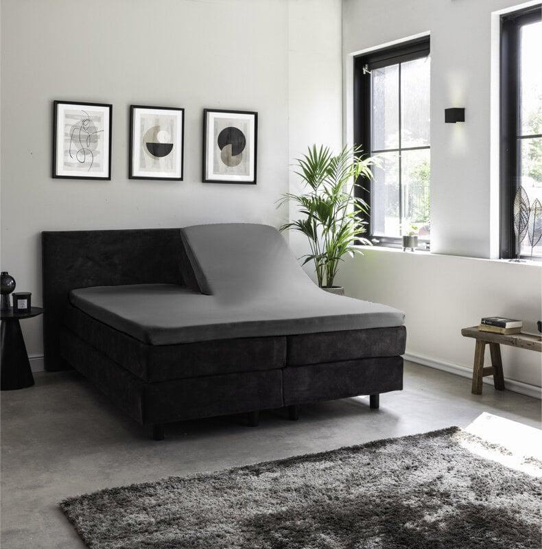 Dekbed Discounter Splittopper Hoeslaken - Egyptisch Katoen Stretch - Grijs