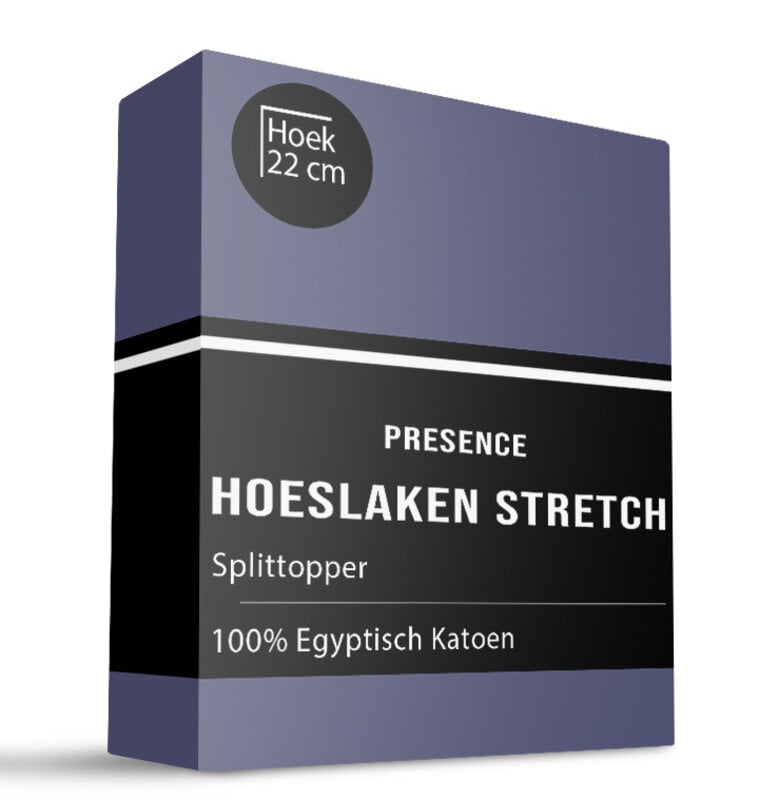 dekbed discounter Splittopper Hoeslaken - Egyptisch Katoen Stretch - Navy
